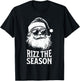 Rizz The Season Teens Kids School Christmas Santa Claus T-Shirt - T-Shirt | Black