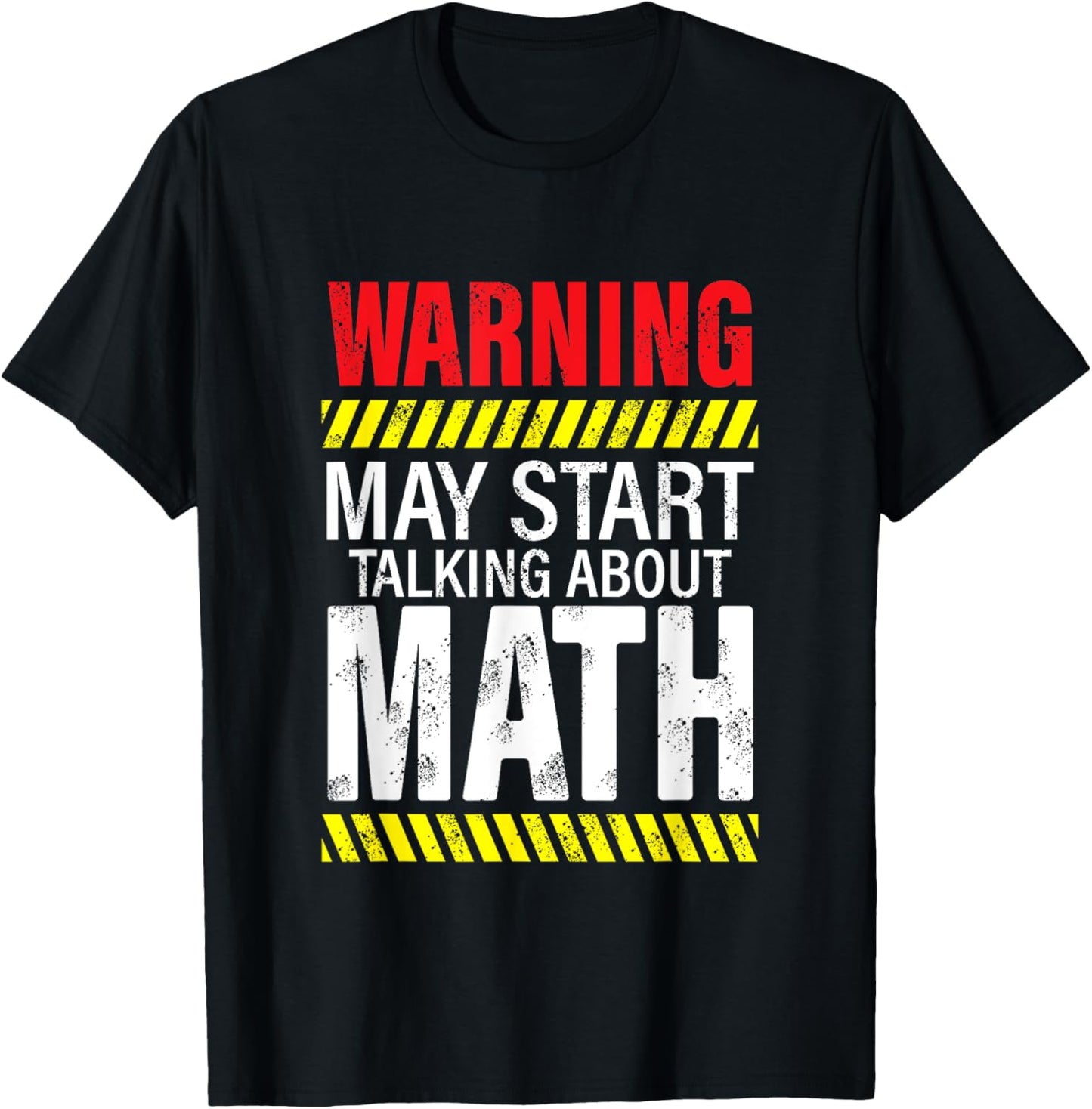 Warning May Start Talking About Math Funny Math Teacher Women Kids T-Shirt - T-Shirt | Black