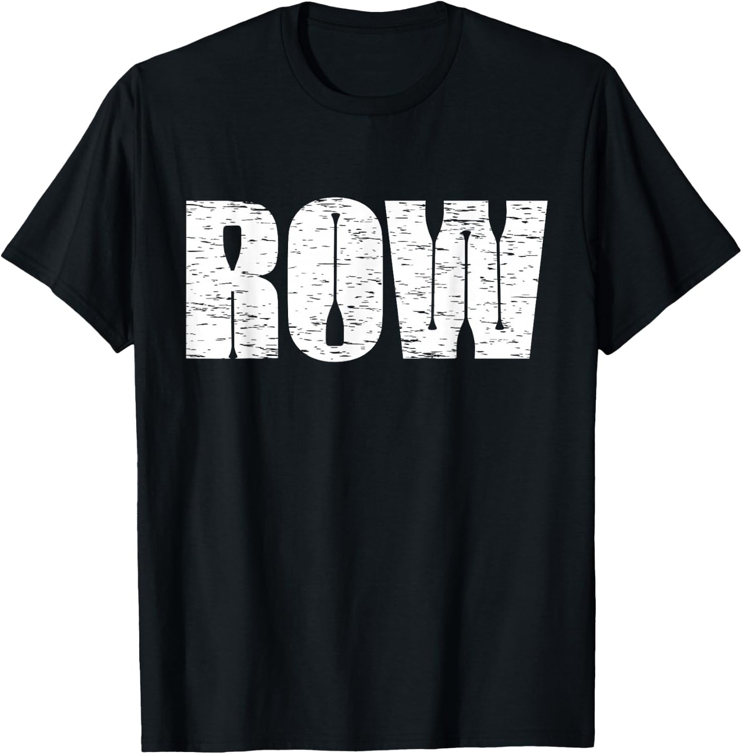 Cool Distressed Row Rowing Funny Rowers Gift Women T-Shirt - T-Shirt | Black