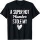 Plumber Boyfriend Girlfriend Stole My Heart Funny T-Shirt - T-Shirt | Black
