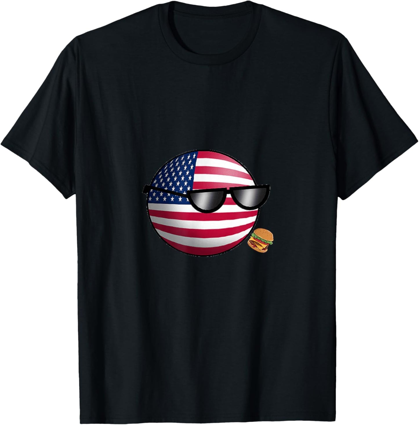 Countryballs USA United States T-Shirt - T-Shirt | Black