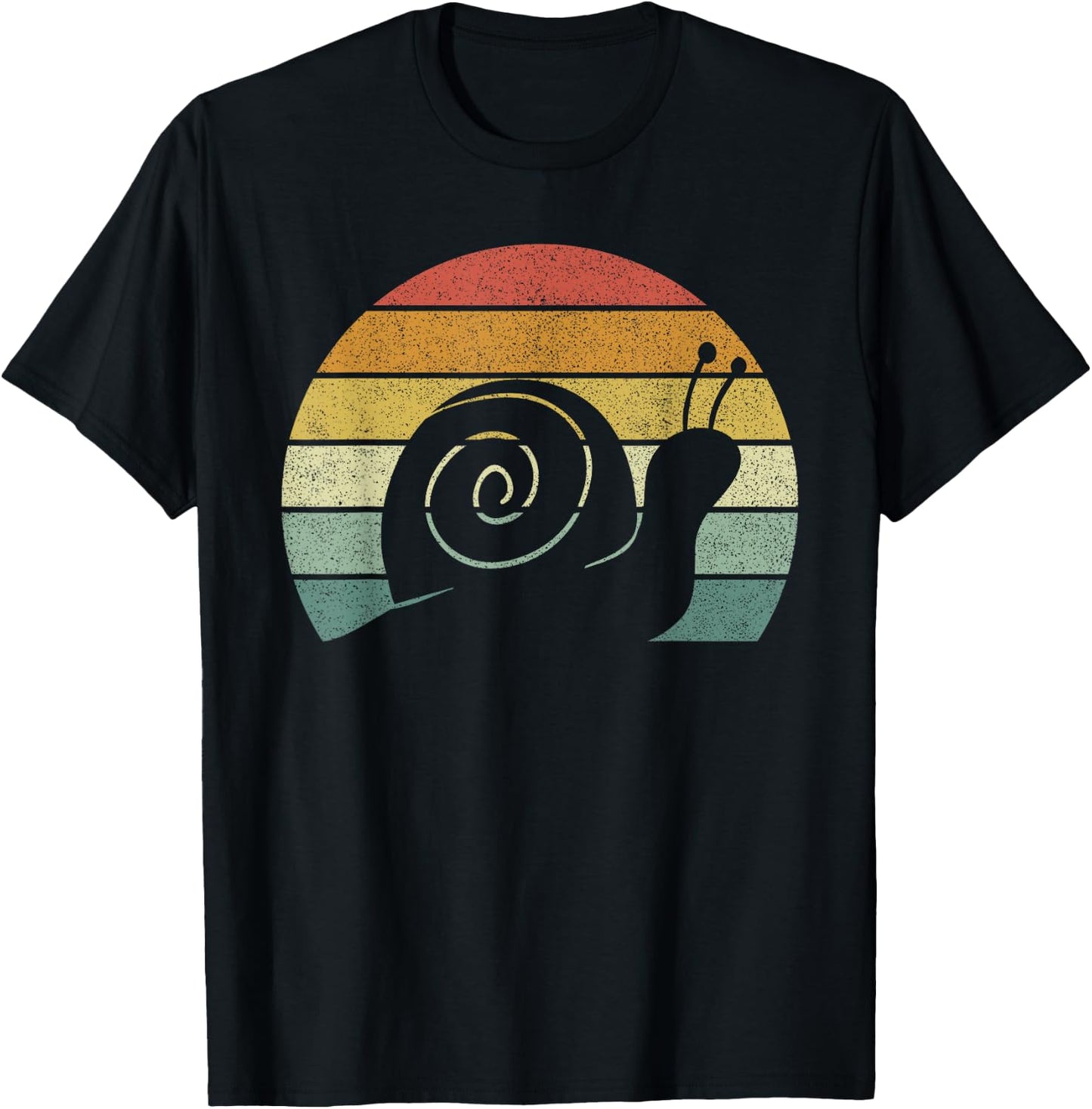 Vintage Retro Snail Shirt Funny Snail Pet Lover Gifts T-Shirt - T-Shirt | Black