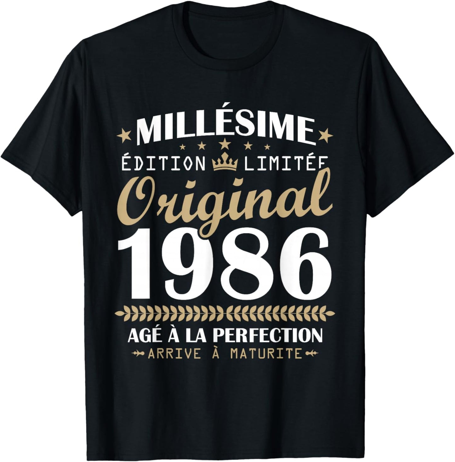 Millésime 1986 Original Cadeau d'anniversaire 40 Ans Hommes T-Shirt - T-Shirt | Black
