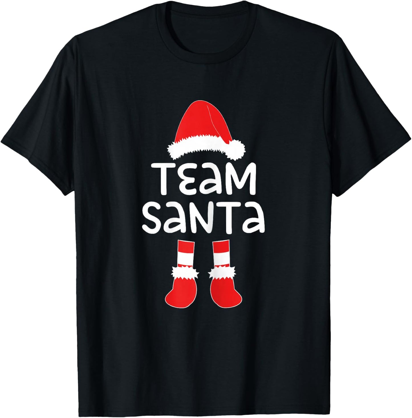 Team Santa Shirt Women Girl Santa Squad Christmas T-Shirt - T-Shirt | Black