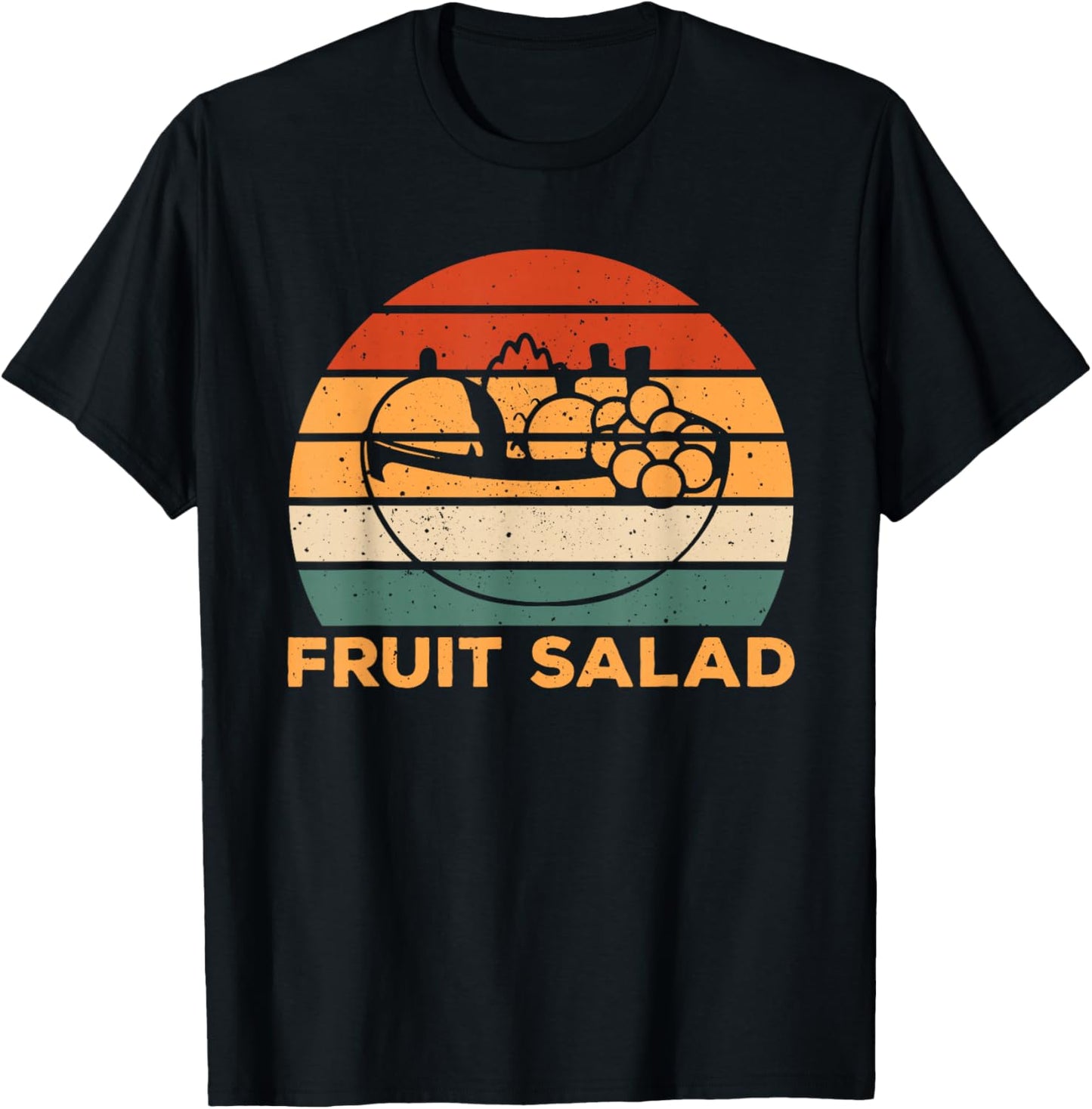 Retro Fruit Salad Bowl Costume For Fruits Lover T-Shirt - T-Shirt | Black