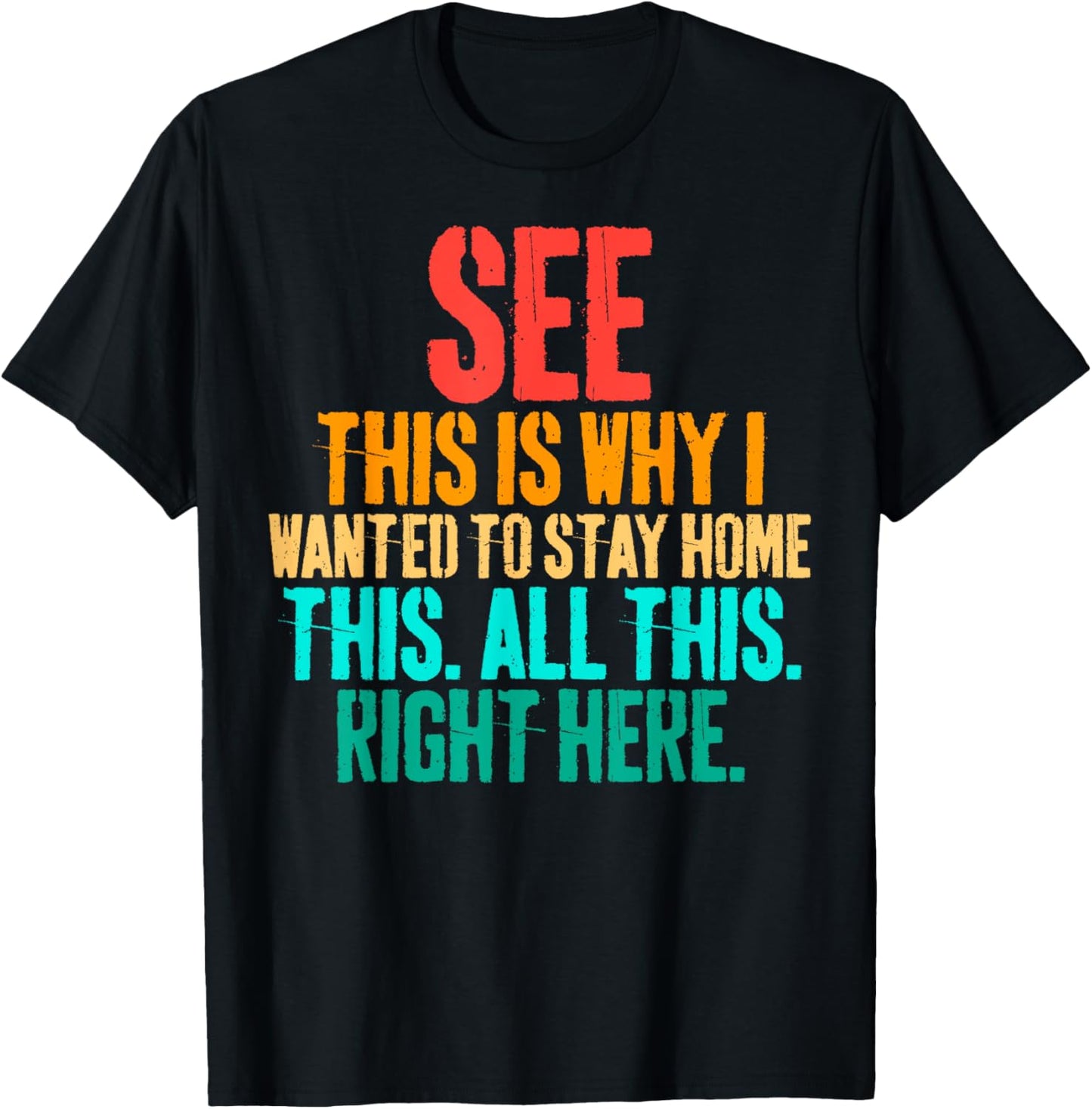 See This Is Why I Wanted To Stay Home This All This Right T-Shirt - T-Shirt | Black
