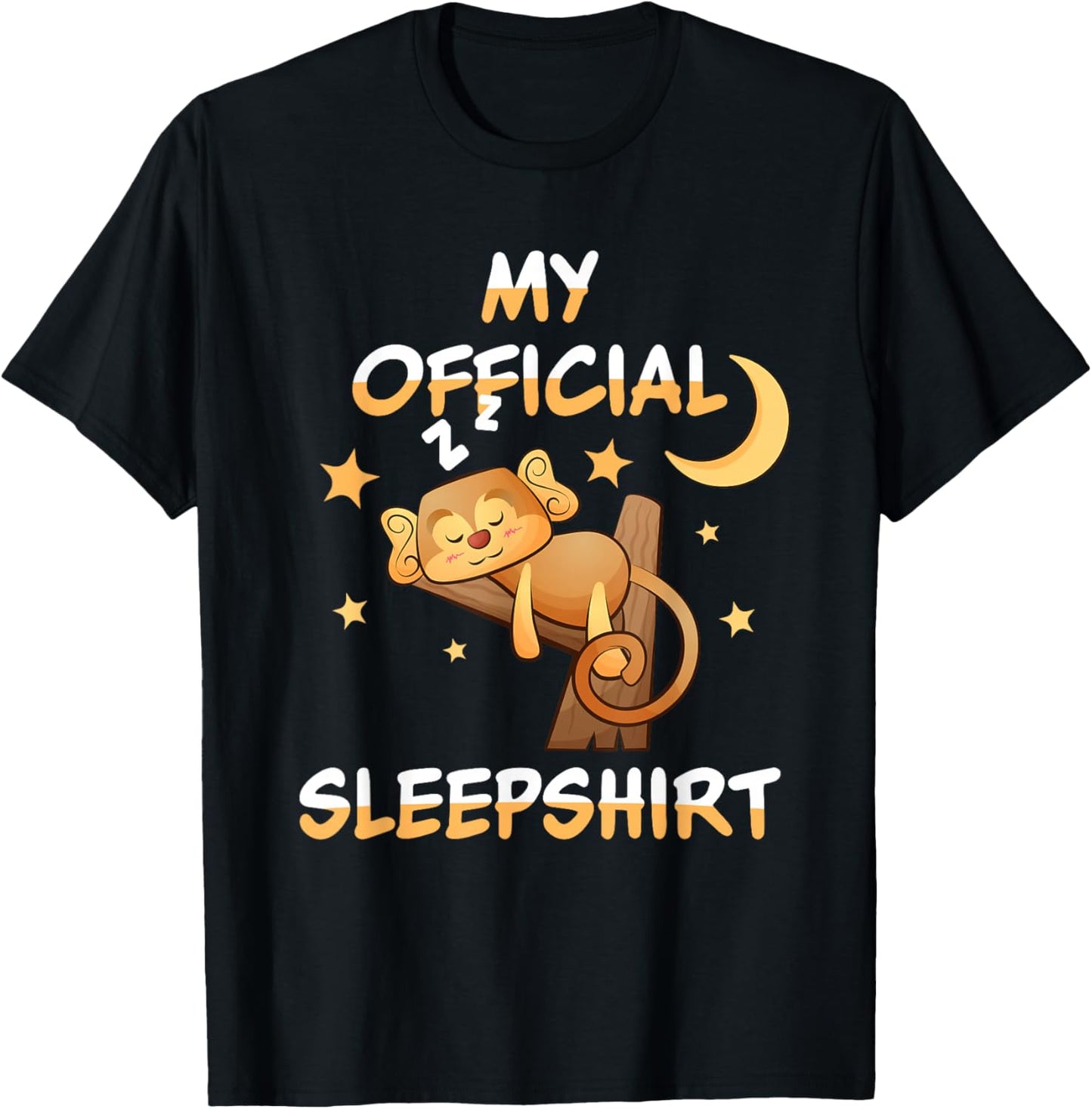 My Official Sleepshirt Pyjamas Nightgown Ape Monkey T-Shirt - T-Shirt | Black