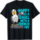 Happy As A Seagull With A French Fry Seagulls Harbor T-Shirt - T-Shirt | Black