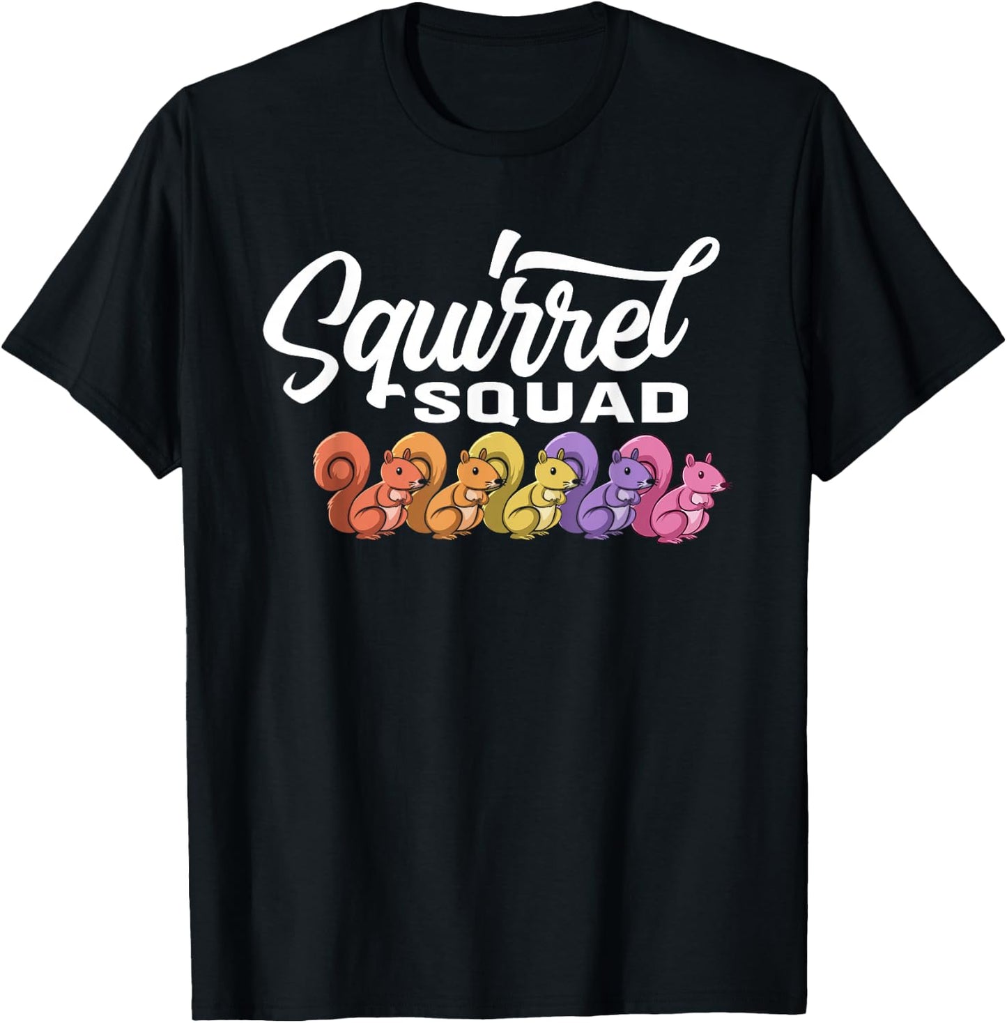 Squirrel Squad - Cute Squirrel T-Shirt - T-Shirt | Black