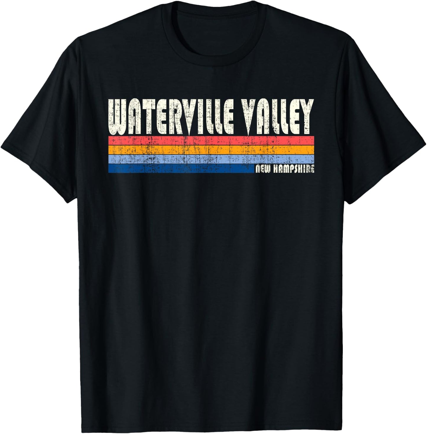 Vintage 70s 80s Style Waterville Valley NH T-Shirt - T-Shirt | Black