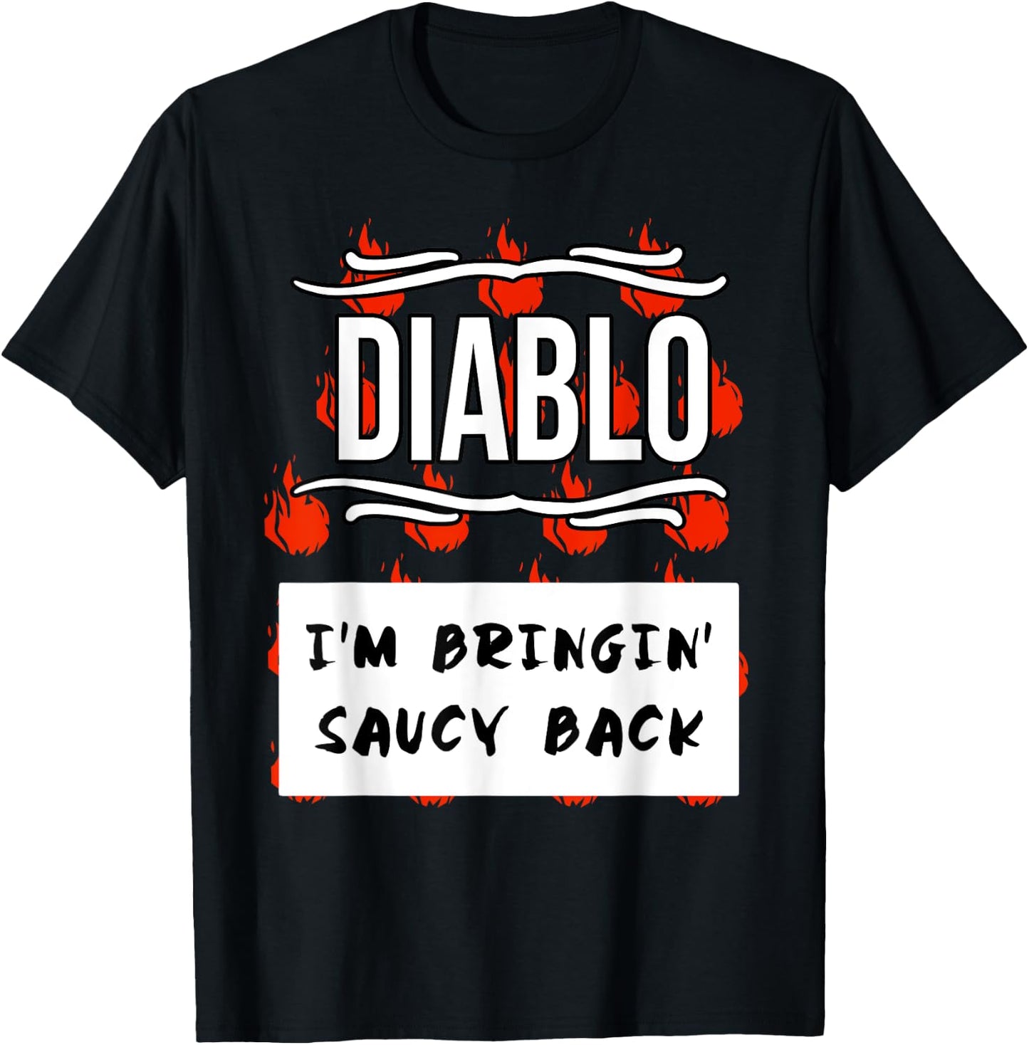 HOT SAUCES Group Halloween Costumes Taco DIABLO SAUCE T-Shirt - T-Shirt | Black