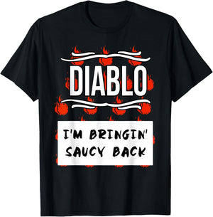HOT SAUCES Group Halloween Costumes Taco DIABLO SAUCE T-Shirt - T-Shirt | Black