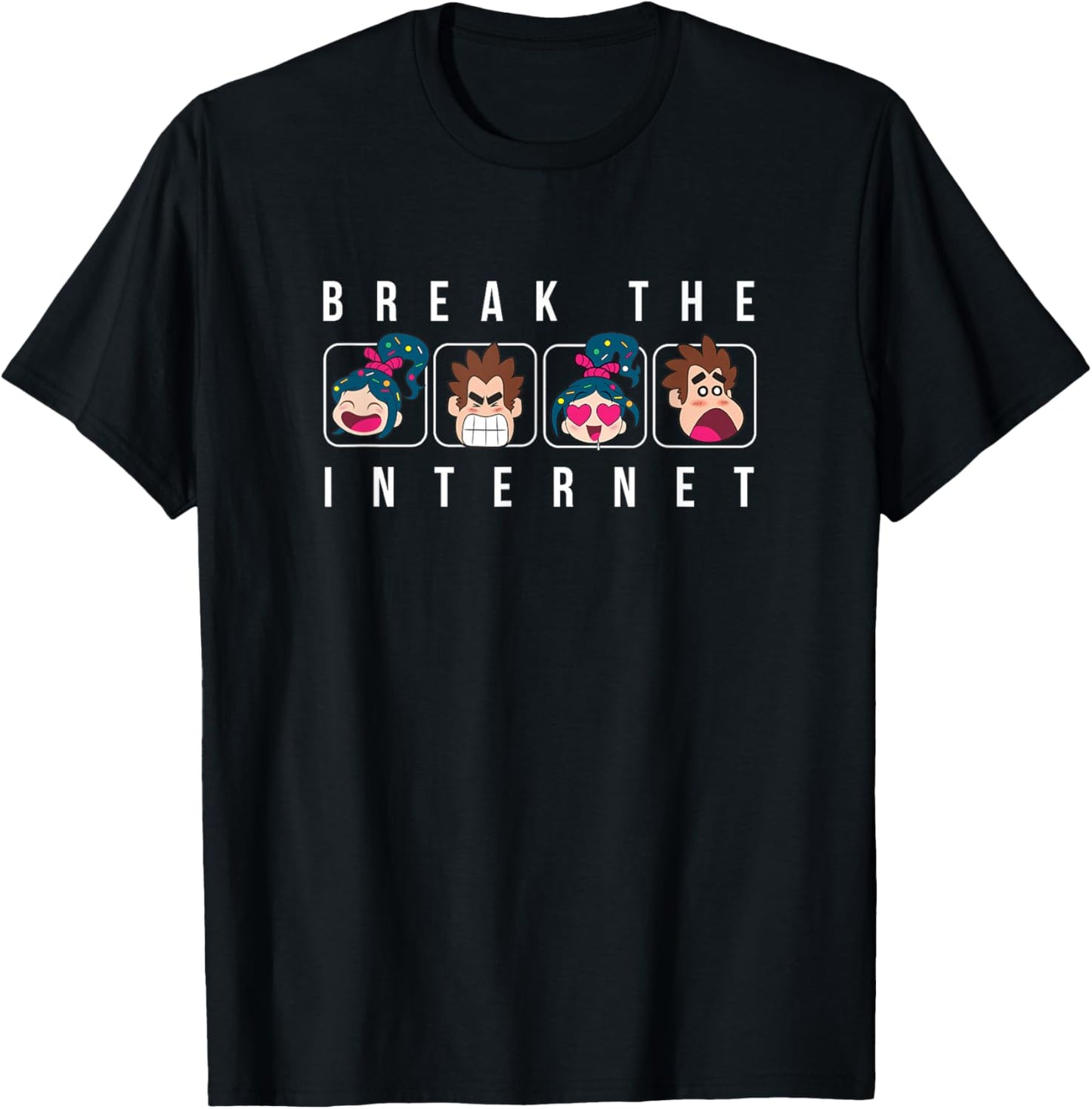 Disney Wreck-It Ralph Break The Internet Ralph & Vanellope T-Shirt - T-Shirt | Black