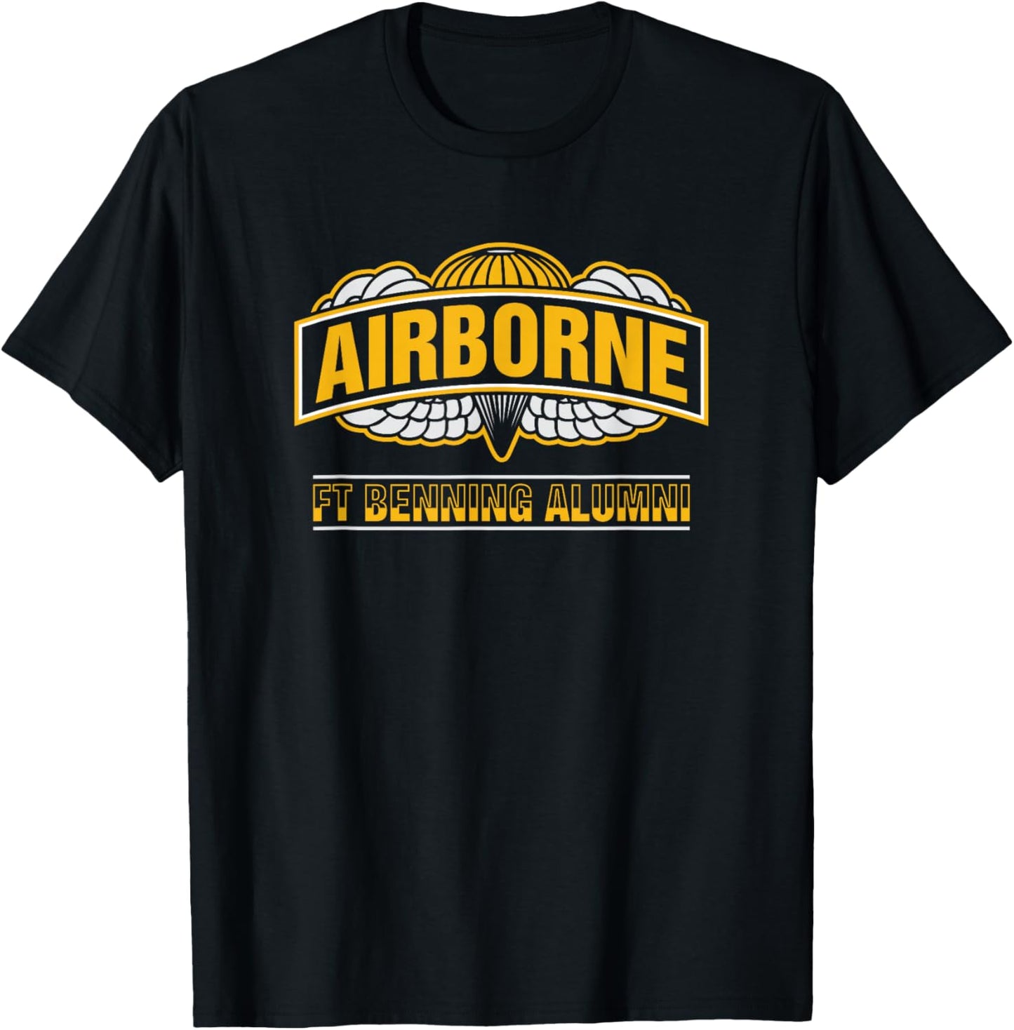 Ft Benning Alumni Airborne Division Paratrooper T-Shirt - T-Shirt | Black