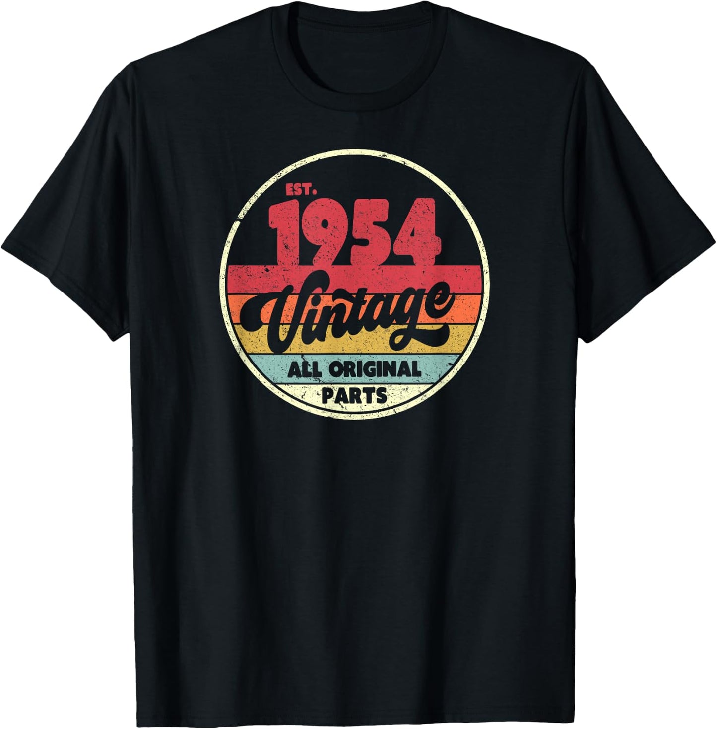 1954 Vintage Shirt, Birthday Gift . Retro Style T-Shirt - T-Shirt | Black