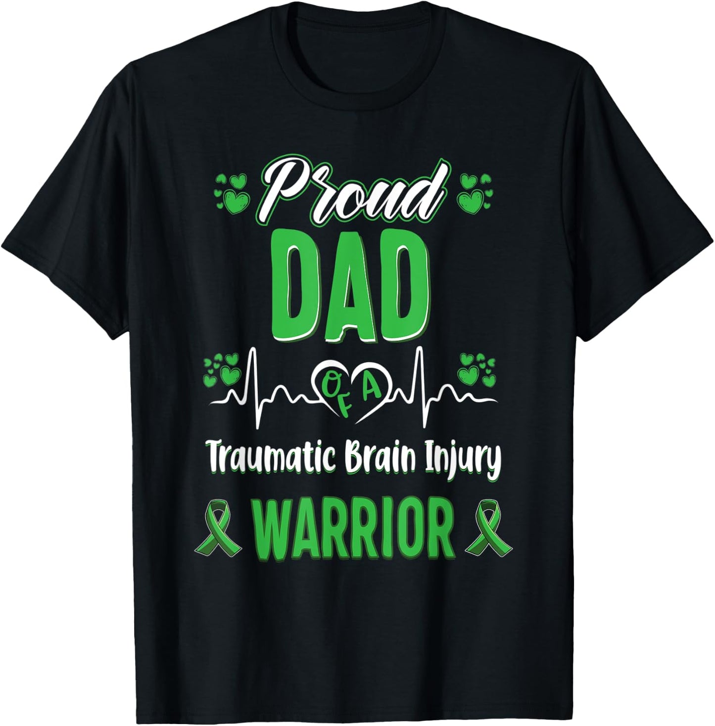 proud Dad Traumatic Brain Injury warrior awareness T-Shirt - T-Shirt | Black