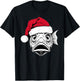 Funny Santa Fish on Marry Christmas Fish T-Shirt - T-Shirt | Black
