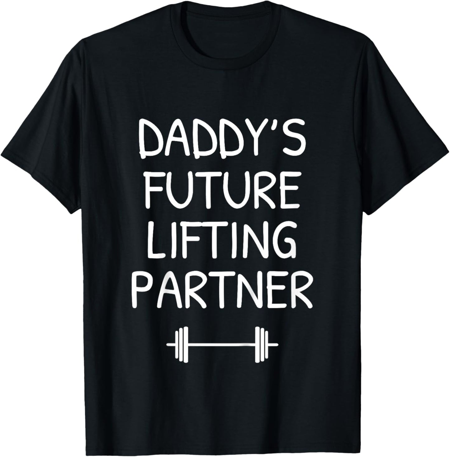 Kids Daddy's Future Lifting Partner Barbell Funny T-Shirt - T-Shirt | Black