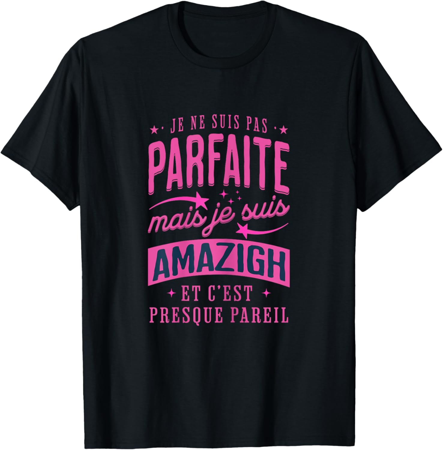 Je Suis Amazigh Gift Girl Kabyle Woman Amazigh T-Shirt - T-Shirt | Black