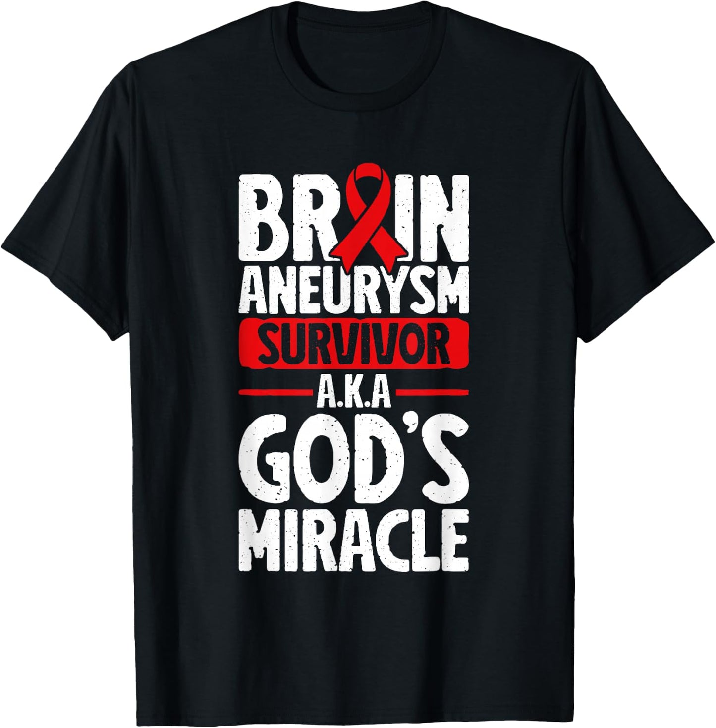 Brain Aneurysm Awareness Survivor T-Shirt - T-Shirt | Black