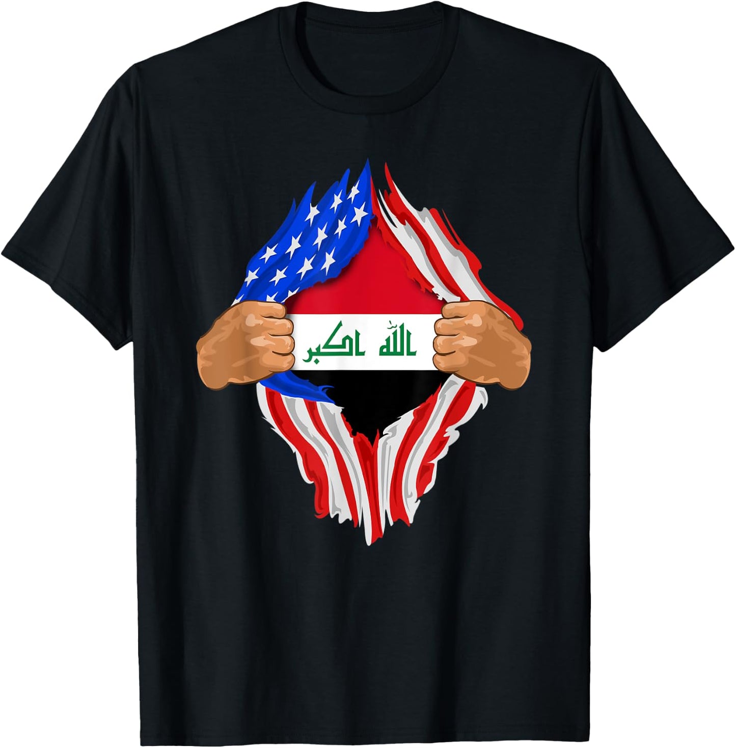 Iraqi Blood Inside Me | Iraq Flag Gift T-Shirt - T-Shirt | Black