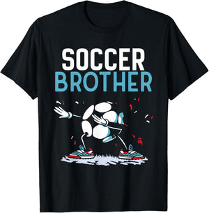 Soccer Brother Match Football Game Player T-Shirt - T-Shirt | Black