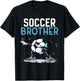 Soccer Brother Match Football Game Player T-Shirt - T-Shirt | Black