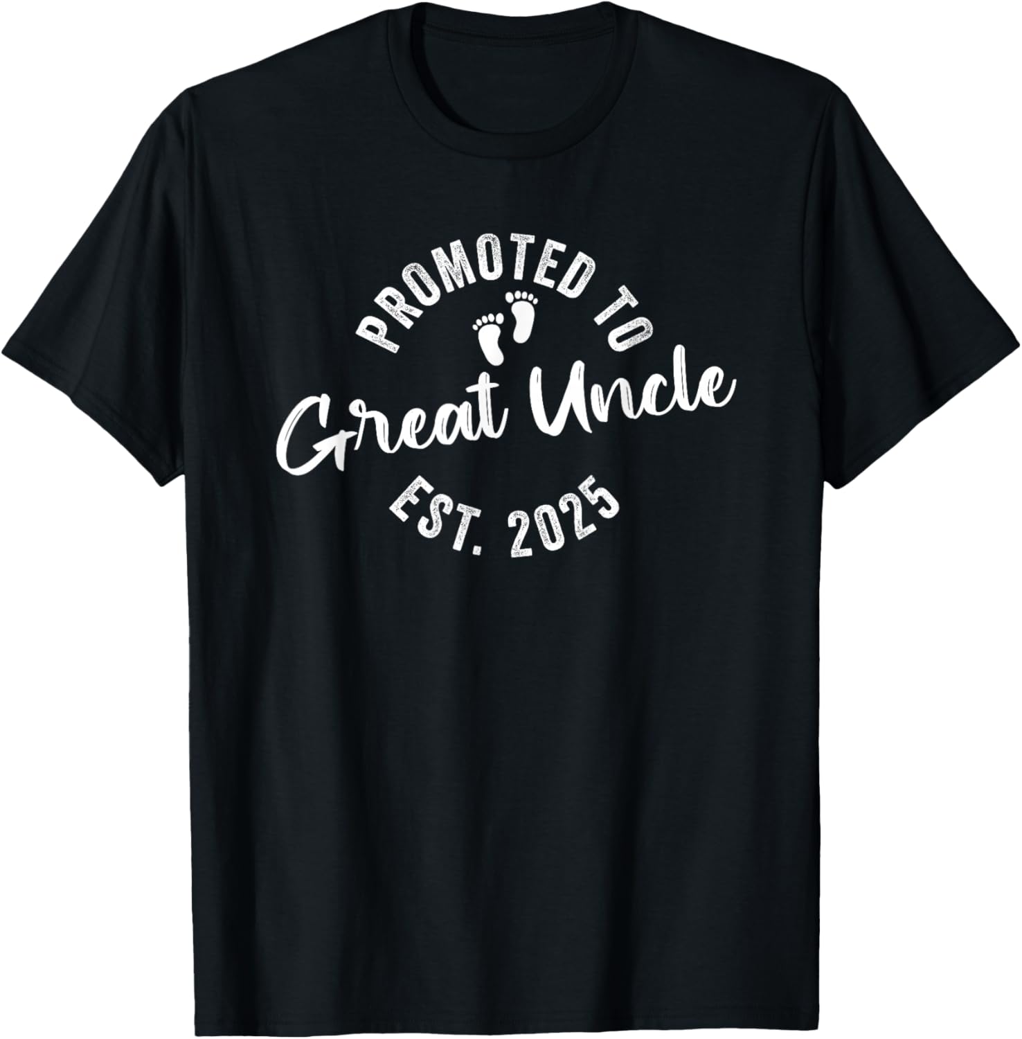 Promoted To Great Uncle 2025 T-Shirt - T-Shirt | Black