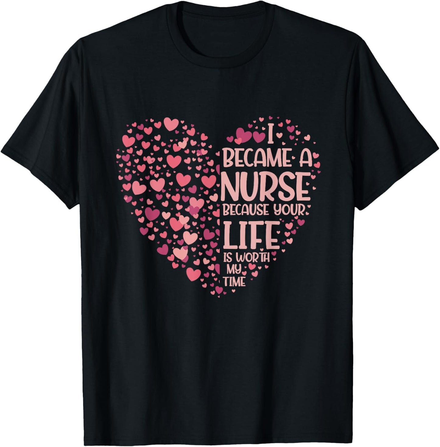 Medicine Hospital Nursing Heart Gift Nurse T-Shirt - T-Shirt | Black
