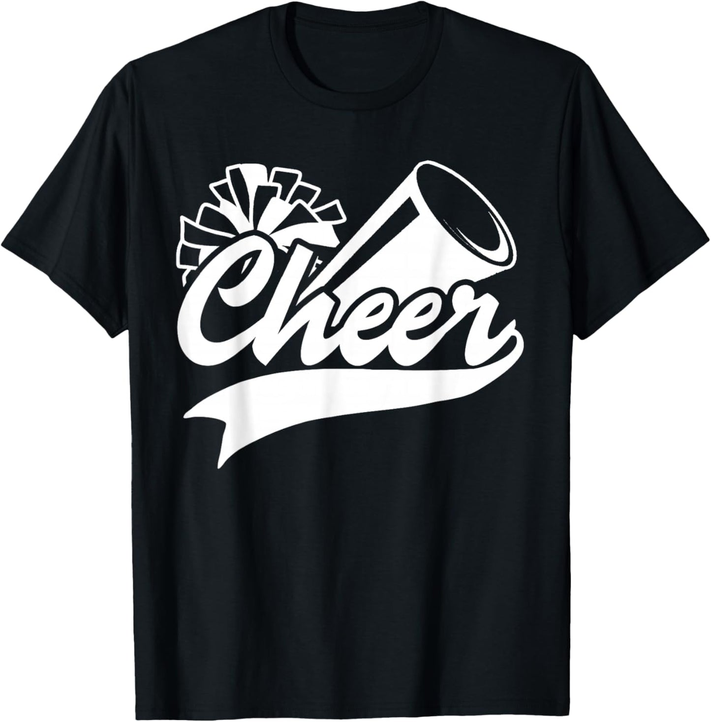 Cheerleading Peace Love Cheer Cheerleader Colors Matching T-Shirt - T-Shirt | Black
