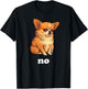 Funny Chihuahua Dog Pet Meme (No) -Kids Black Cartoon Chihuahua Humor T-Shirt - T-Shirt | Black