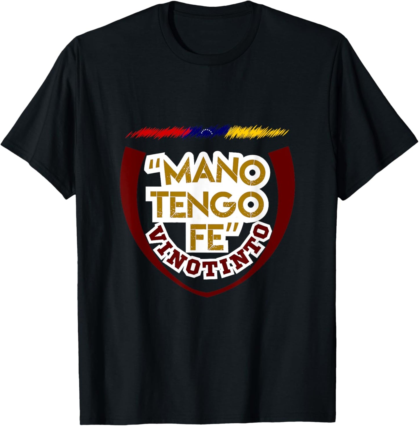"Hand I Have Faith" I Flannel "Vinotinto" I Venezuela I VZLA T-Shirt - T-Shirt | Black