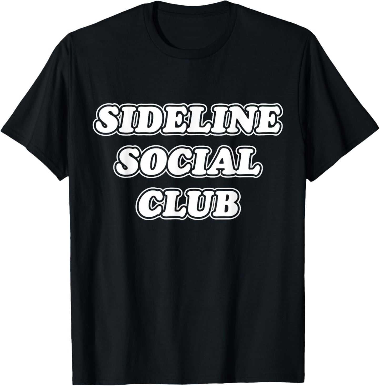 Funny Sideline Social Club Matching Sports T-Shirt - T-Shirt | Black