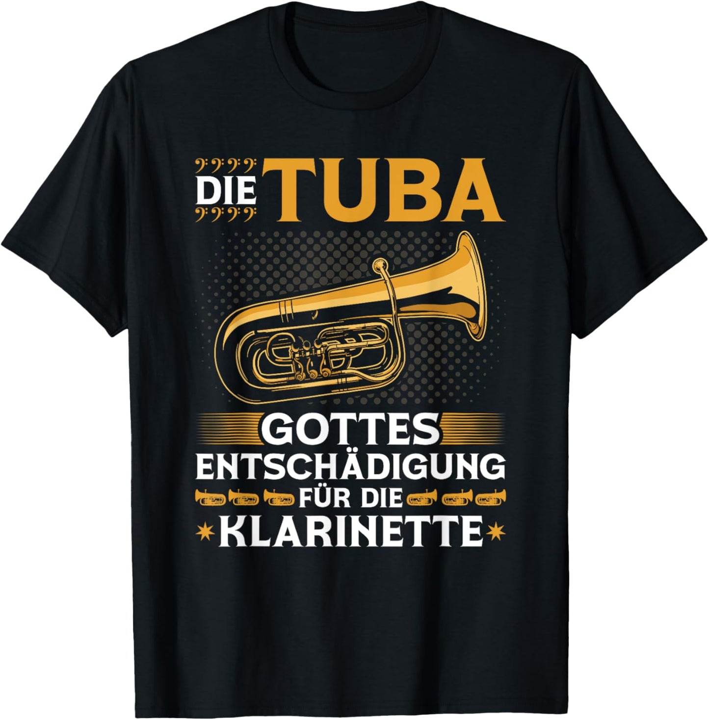 Tuba Entschädigung Klarinette Blasmusik Festival Bass Tubist T-Shirt - T-Shirt | Black