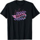 Hot Wheels - Flaming Logo With Checkered Background T-Shirt - T-Shirt | Black