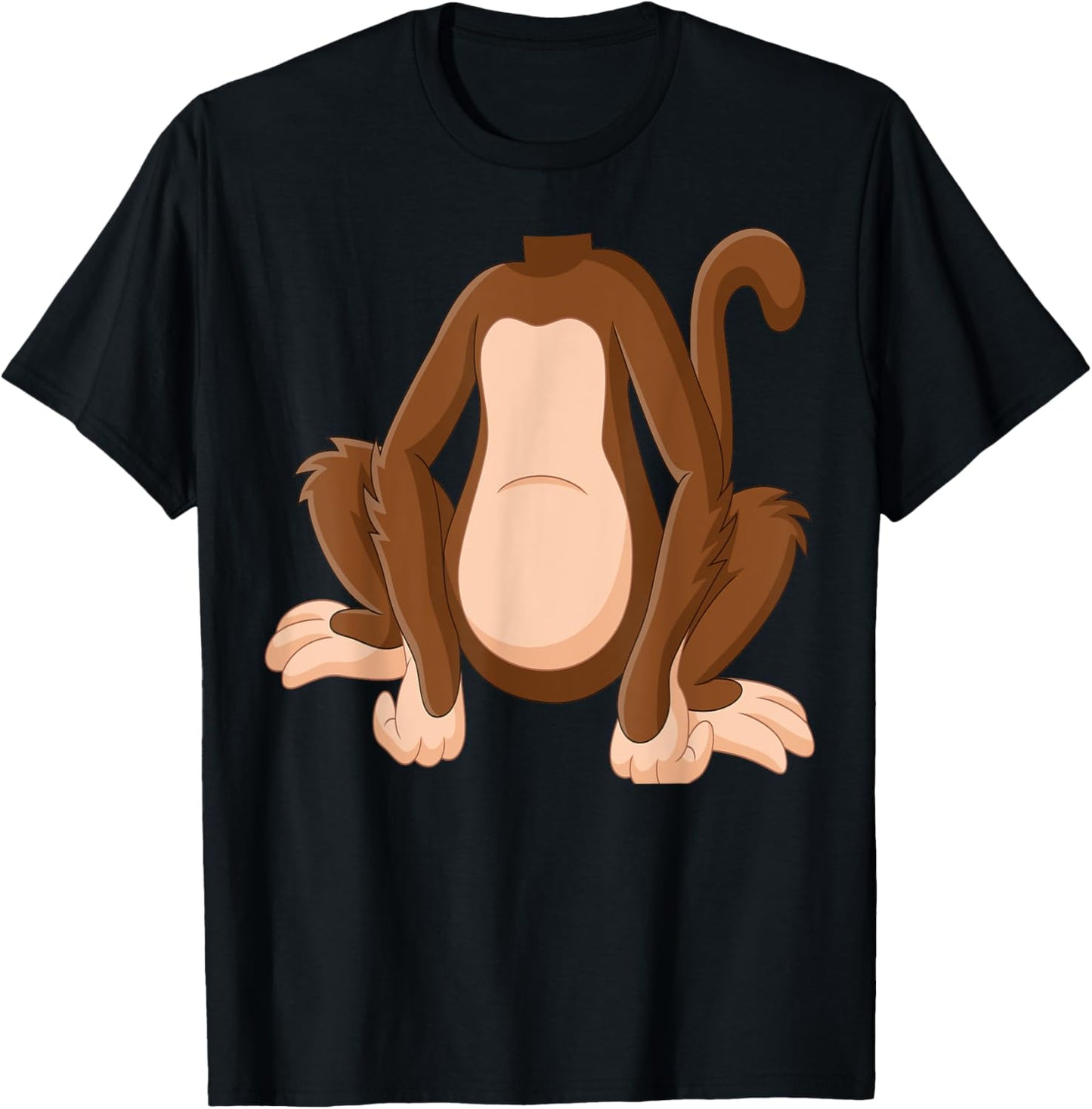 Monkey Shirt Adult Kids Men Women Monkey Costume T-Shirt - T-Shirt | Black