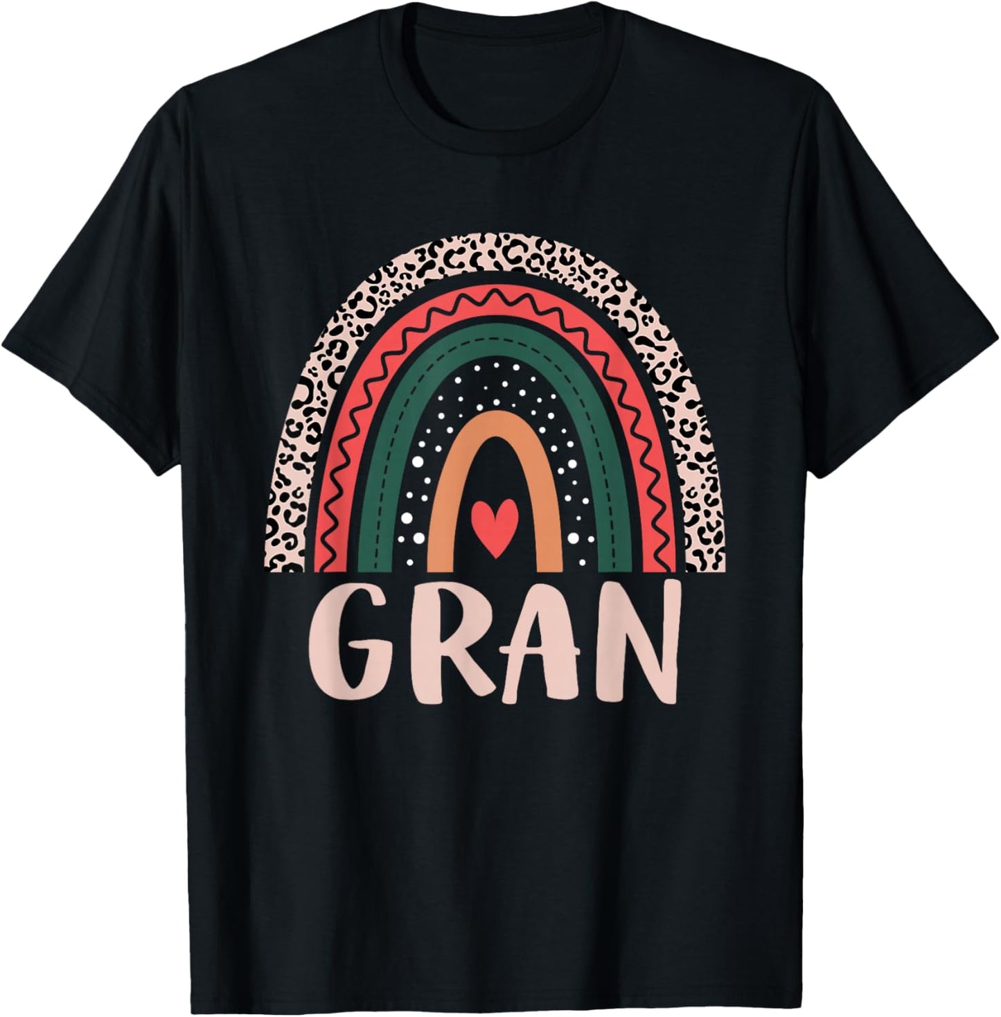 Gran Rainbow Grandma Grandma Women Mothers Day Gran T-Shirt - T-Shirt | Black