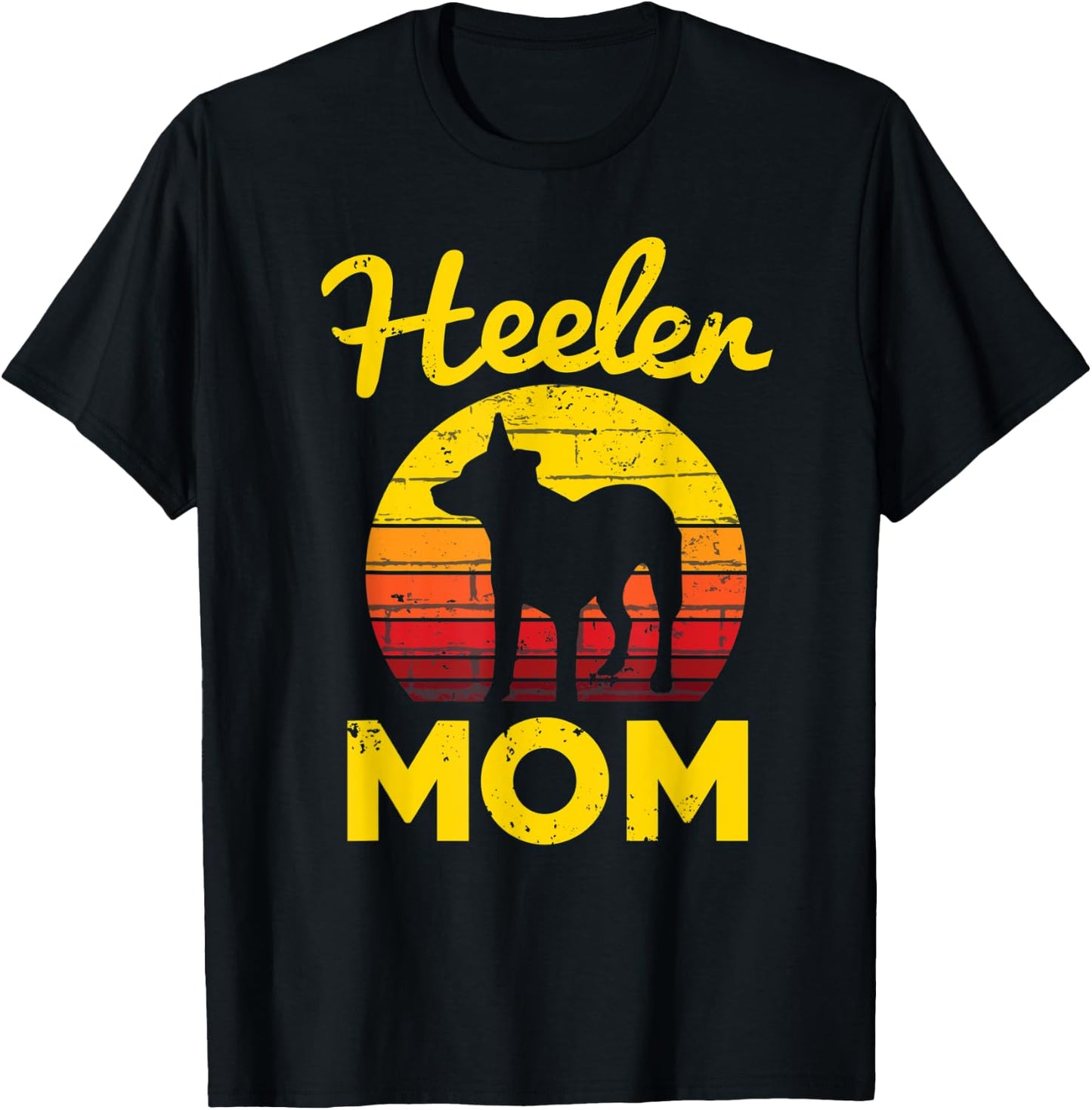 Red Blue Heeler Mom Cute Australian Cattle Dog Lover Mama T-Shirt - T-Shirt | Black