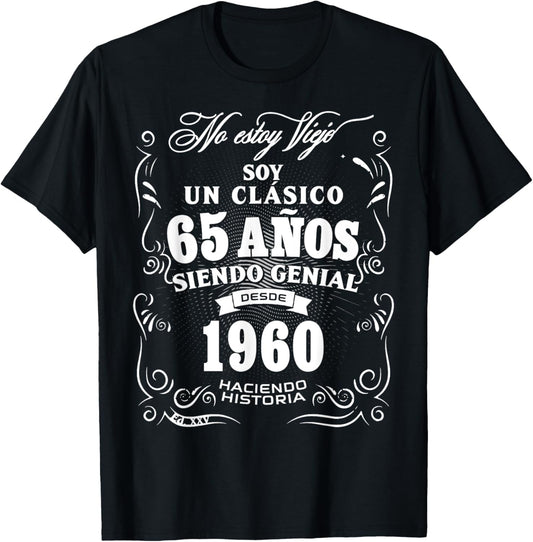 65th Birthday gift in Spanish Regalo cumpleanos 65 T-Shirt - T-Shirt | Black