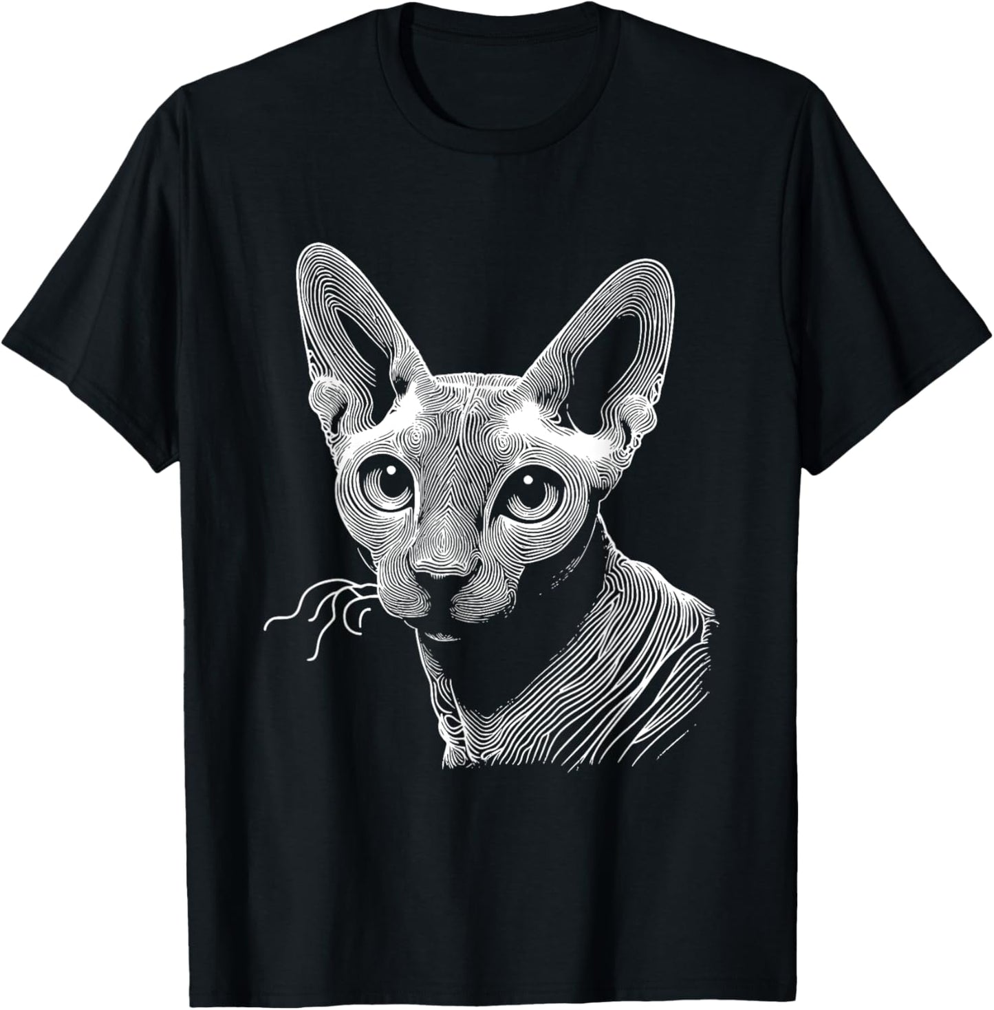 Cat Fingerprint - Cornish Rex Dad Mom Men Women T-Shirt - T-Shirt | Black