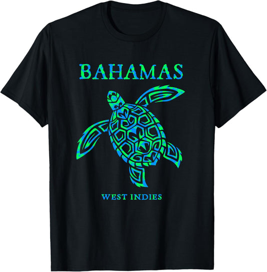 Bahamas Sea Turtle Vacation Souvenir T-Shirt - T-Shirt | Black