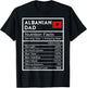 Albanian Dad Nutrition Facts National Pride Gift Dad T-Shirt - T-Shirt | Black