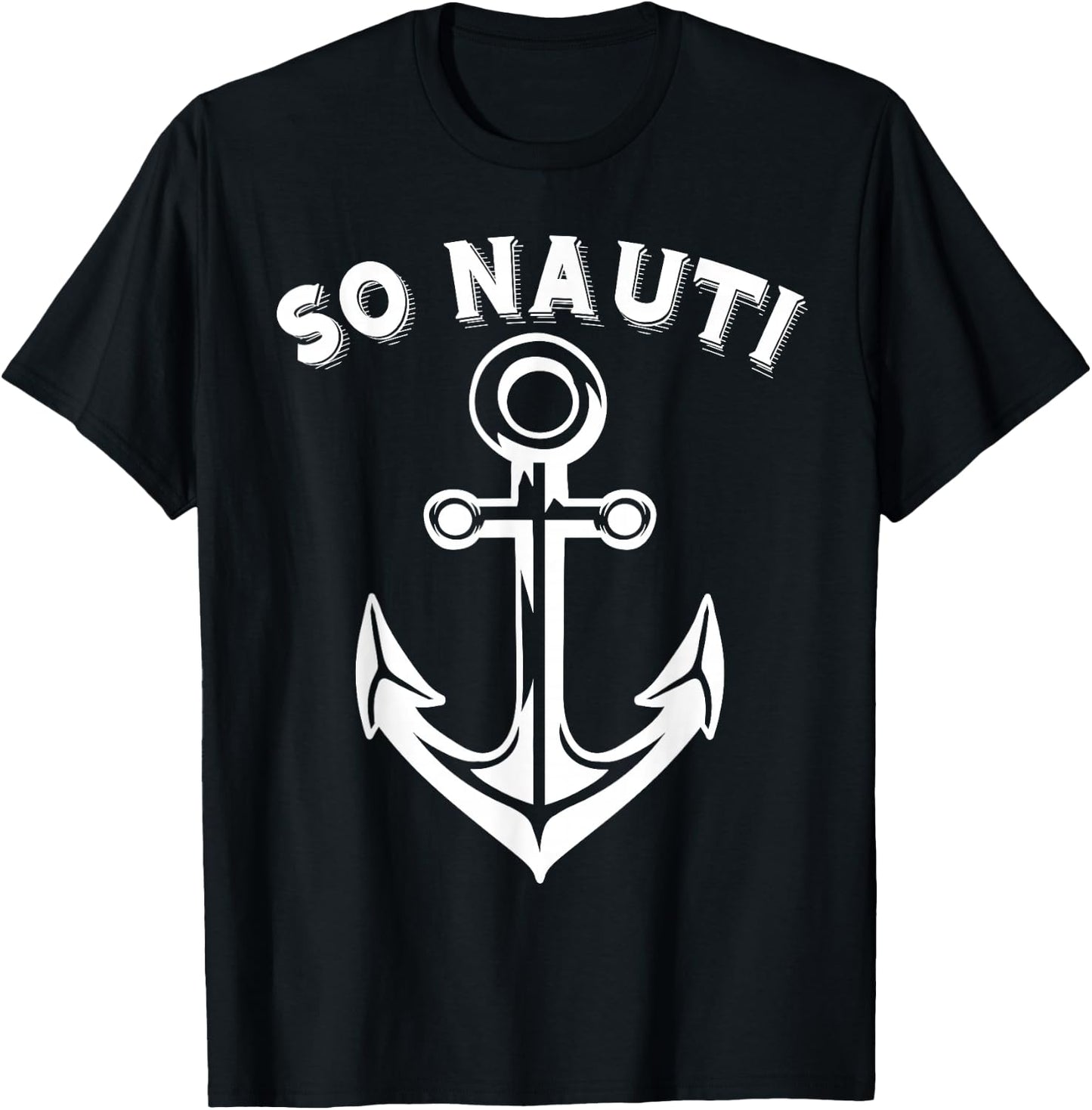 Ladies So Nauti Nautical Graphic T-Shirt - T-Shirt | Black