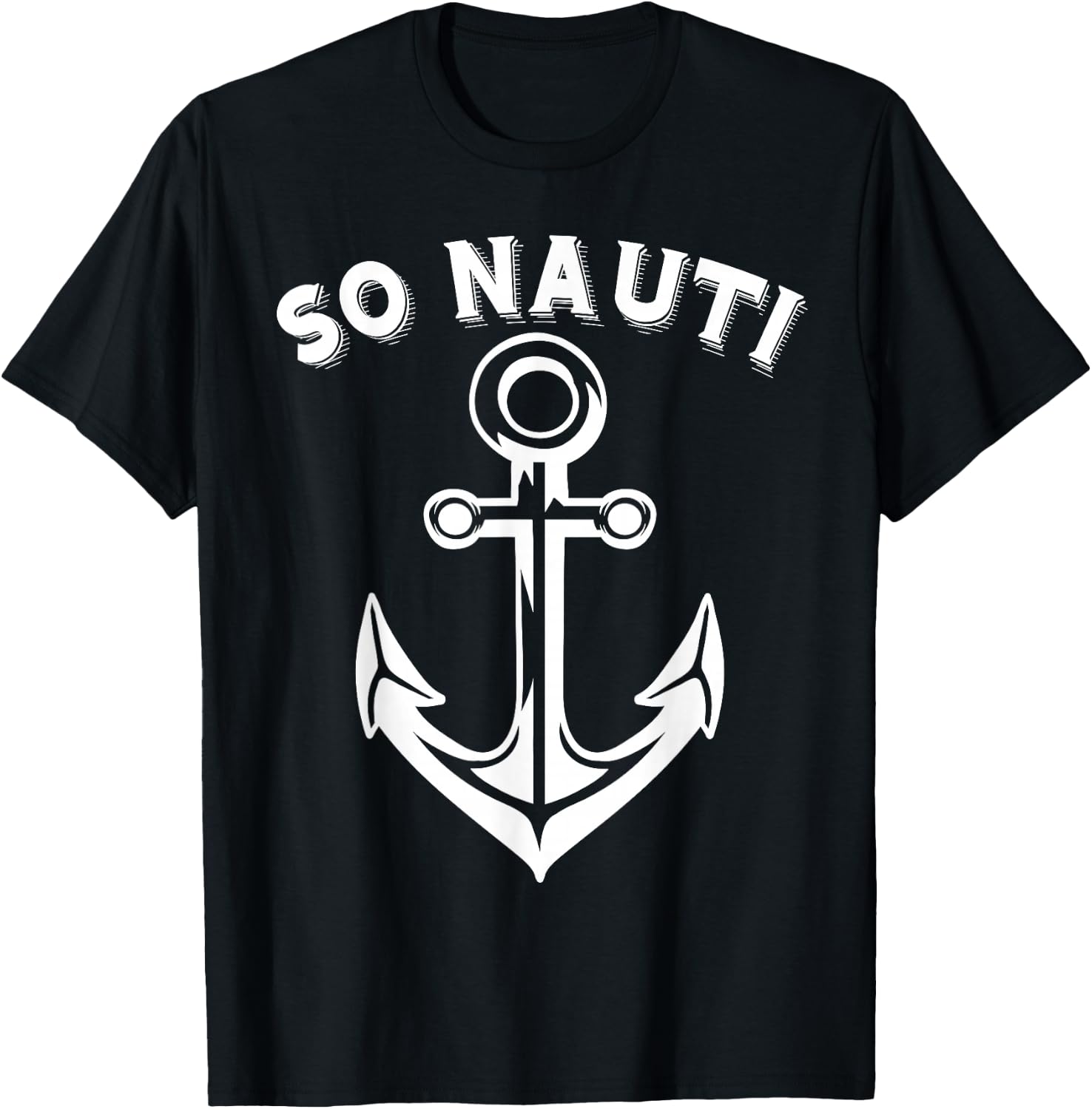 Ladies So Nauti Nautical Graphic T-Shirt - T-Shirt | Black