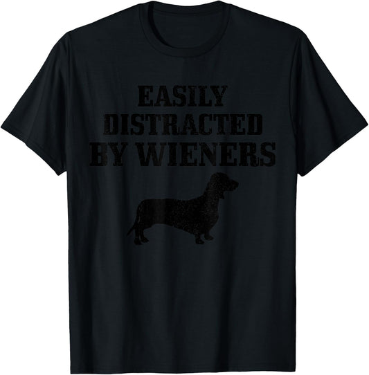 Wiener Dog Funny Weiner Doxie Dachshund Mom Dad Gift T-Shirt - T-Shirt | Black