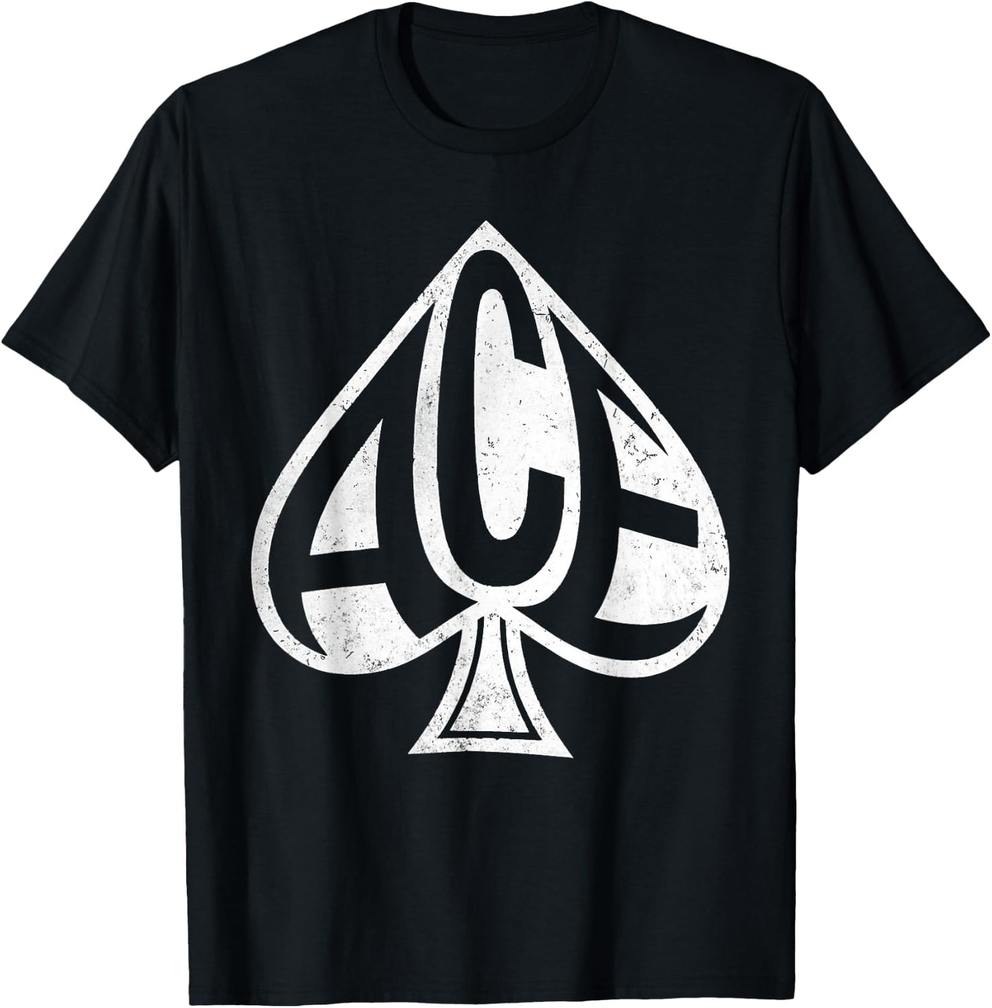 Vintage Ace Spades Texas Hold them Playing Cards Las Vegas T-Shirt - T-Shirt | Black