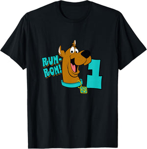 Kids Scooby-Doo 1st Birthday Ruh-Roh! I'm 1! T-Shirt - T-Shirt | Black