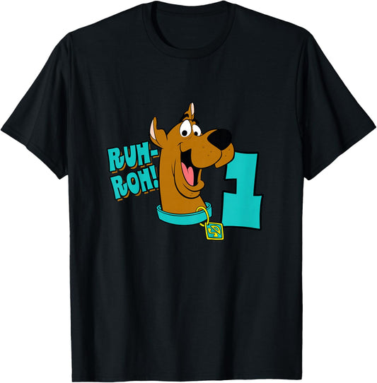 Kids Scooby-Doo 1st Birthday Ruh-Roh! I'm 1! T-Shirt - T-Shirt | Black