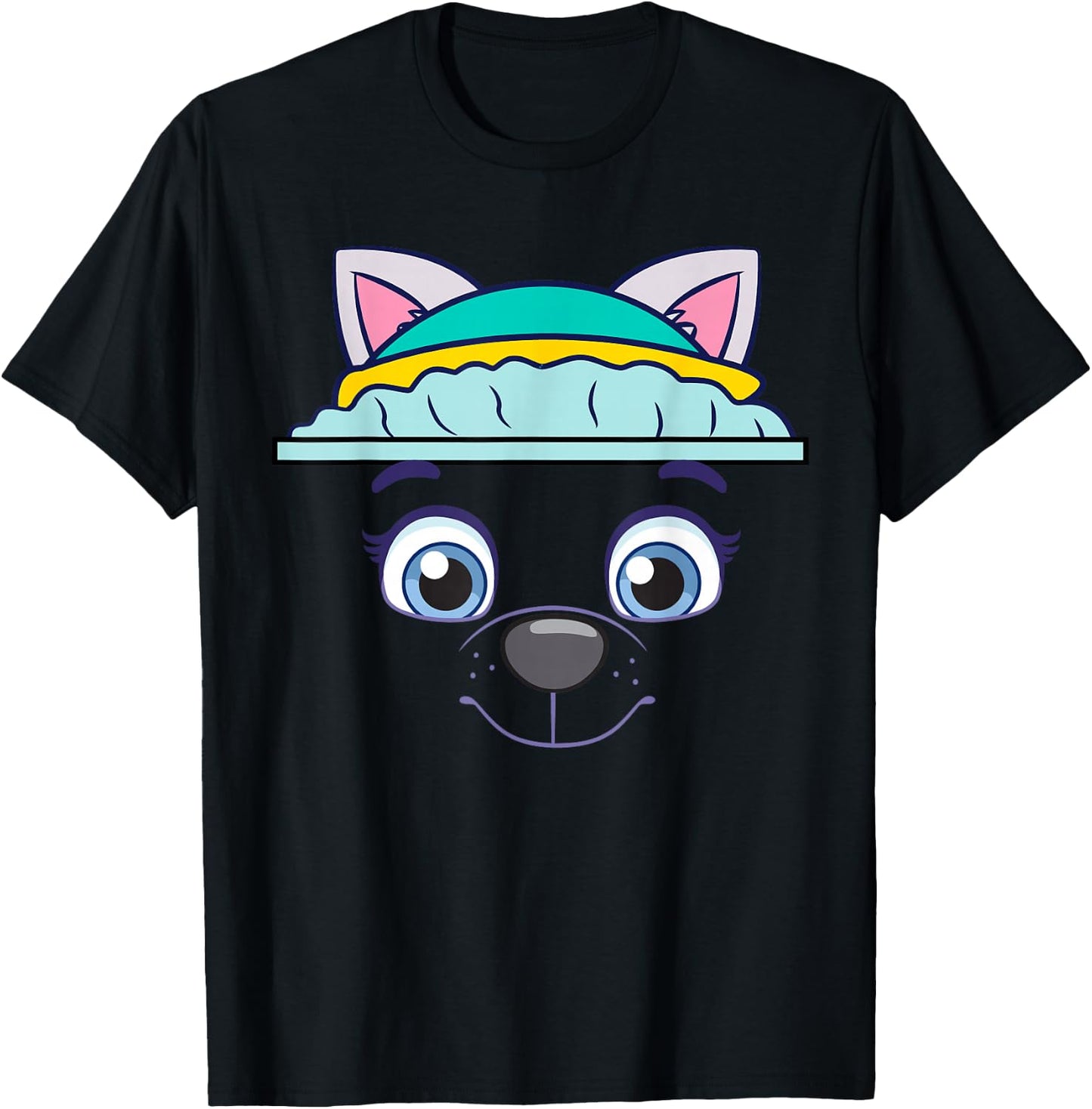 Paw Patrol Everest Character Face T-Shirt - T-Shirt | Black