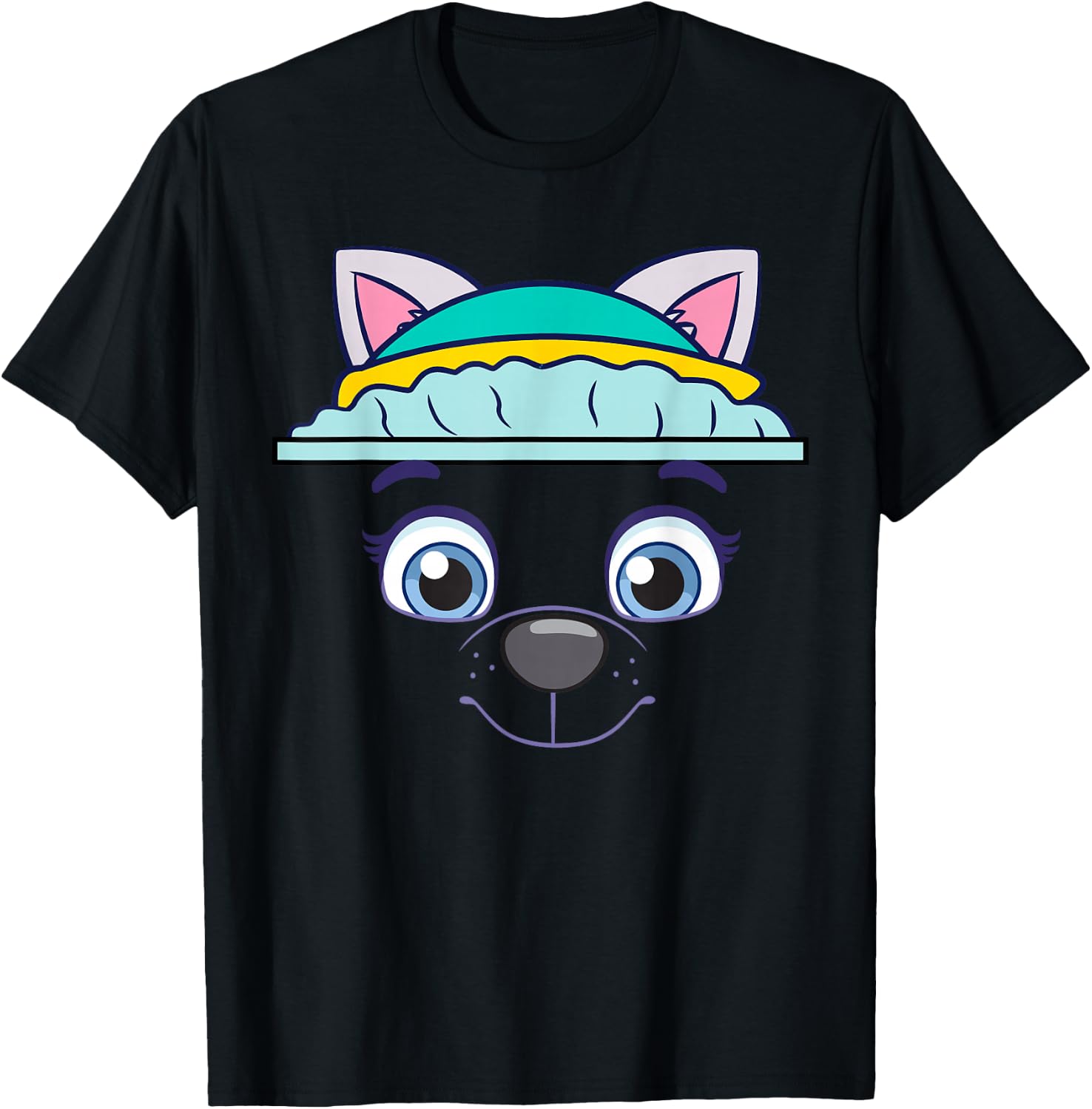 Paw Patrol Everest Character Face T-Shirt - T-Shirt | Black